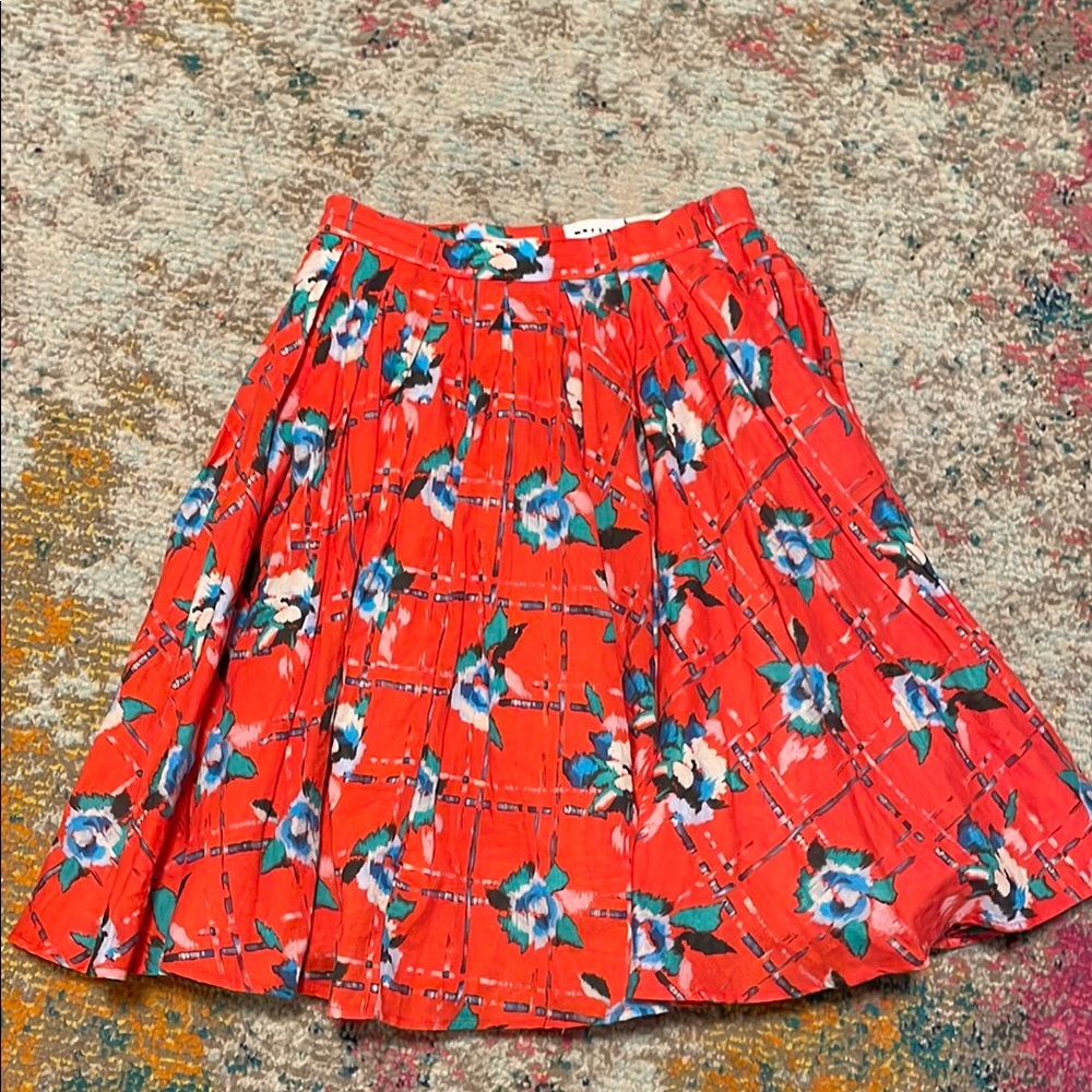 Floral girls Red Skirt Morley